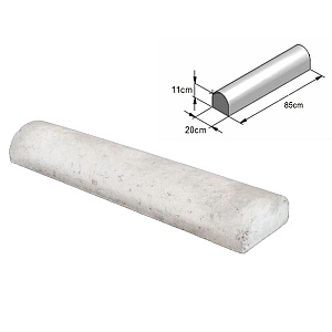 Plakband varkensrug 20x11x85 cm 2 kanten recht Wit