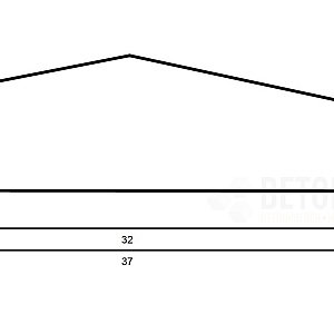 muurafdekb 37x100 zwart gecoat