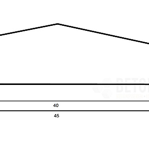 muurafdekb 45x100 zwart gecoat