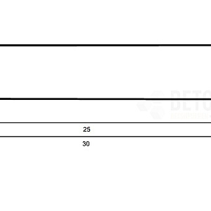 muurafdekb vlak 30x100x5 glad grijs