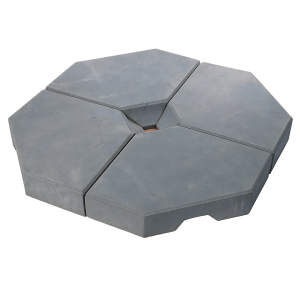 parasoltegel 40x40x6 zwart beton per set a 4 st
