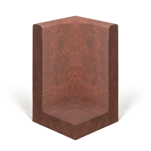 L-Hoekelement 50x50x80 cm (L x Voet x H) Roestbruin