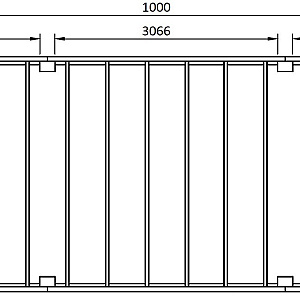 JWOODS Buitenverblijf XL Modern 1000x314 cm