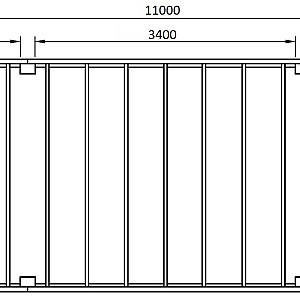 JWOODS Buitenverblijf XL Modern 1100x314 cm