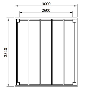 JWOODS Buitenverblijf XL Modern 300x354 cm