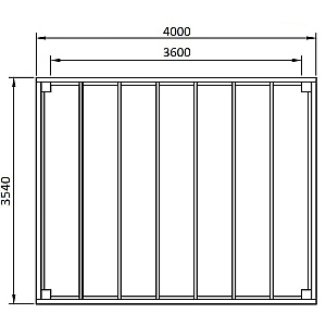 JWOODS Buitenverblijf XL Modern 400x354 cm