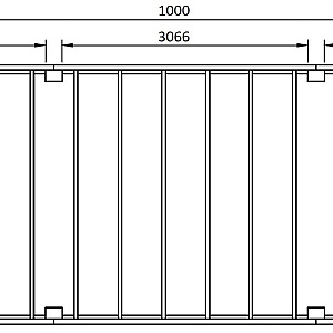 JWOODS Buitenverblijf XL Modern 1000x354 cm