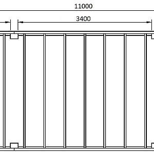 JWOODS Buitenverblijf XL Modern 1100x354 cm