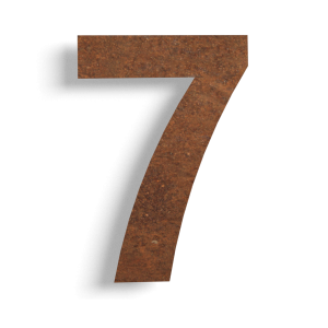 Huisnummer 7 cortenstaal 30 cm