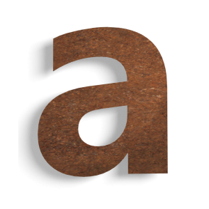 Huisnummer a cortenstaal 15 cm