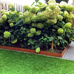 Cortenstaal kantopsluiting geplet 150x0,4x13 cm