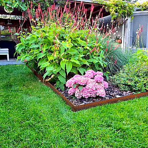 Cortenstaal kantopsluiting recht 240x0,2x15 cm