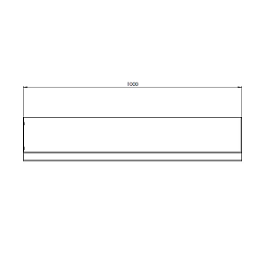 Cortenstaal keerwand recht 100x20x40 cm