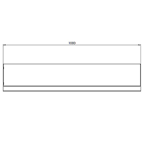 Cortenstaal keerwand recht 100x20x50 cm