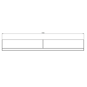 Cortenstaal keerwand recht 150x20x40 cm