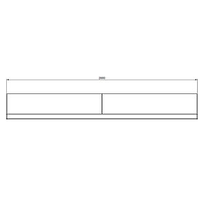 Cortenstaal keerwand recht 200x20x40 cm