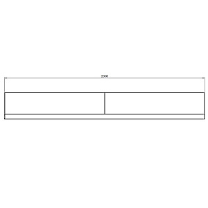 Cortenstaal keerwand recht 200x20x60 cm