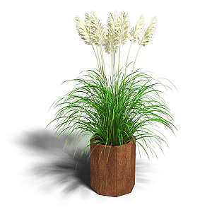 Cortenstaal achthoekige plantenbak Chicago 20, 48,3x48,3x70 cm met bodemplaat + 8 wielen