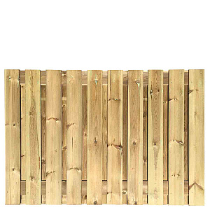 Grenen Tuinscherm 21-Planks Scherm Recht Verticaal 180x130 cm
