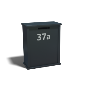 Gepoedercoat staal brievenbus Arizona Type L antraciet