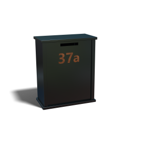 Gepoedercoat staal brievenbus Arizona Type L zwart