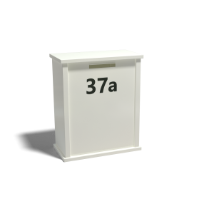 Gepoedercoat staal brievenbus Arizona Type L wit