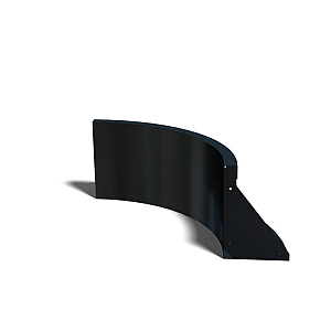 Gepoedercoat staal keerwand binnenbocht 50x50x30 cm antraciet grijs