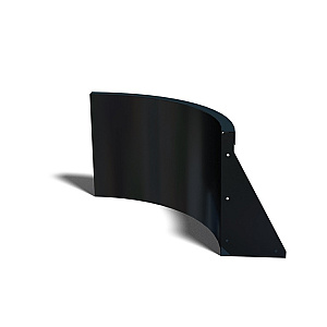 Gepoedercoat staal keerwand binnenbocht 50x50x40 cm zwart