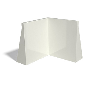 Gepoedercoat staal keerwand binnenhoek 50x50x60 cm zwart