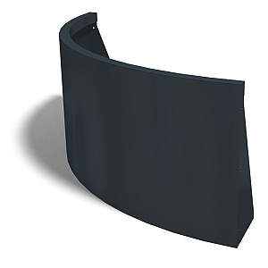 Gepoedercoat staal keerwand buitenbocht 100x100x50 cm zwart