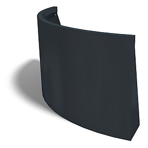 Gepoedercoat staal keerwand buitenbocht 100x100x60 cm antraciet grijs