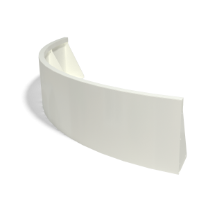 Gepoedercoat staal keerwand buitenbocht 150x150x40 cm antraciet grijs