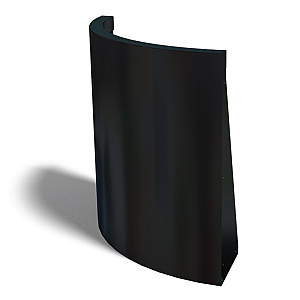 Gepoedercoat staal keerwand buitenbocht 50x50x60 cm wit