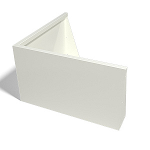 Gepoedercoat staal keerwand buitenhoek 100x100x60 cm zwart