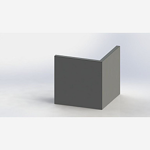 Gepoedercoat staal keerwand buitenhoek 50x50x50 cm antraciet grijs