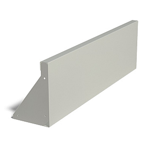 Gepoedercoat staal keerwand recht 100x20x30 cm zwart
