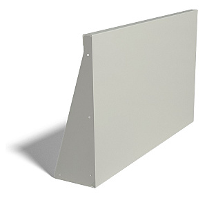 Gepoedercoat staal keerwand recht 100x20x60 cm zwart