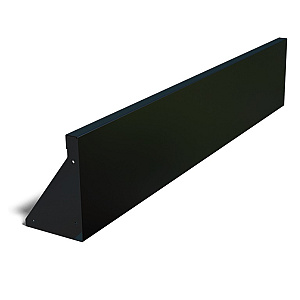 Gepoedercoat staal keerwand recht 150x25x30 cm zwart