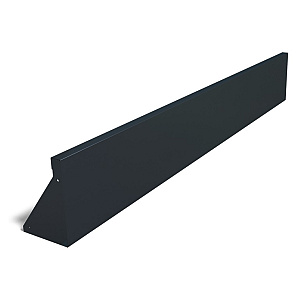 Gepoedercoat staal keerwand recht 200x20x30 cm zwart