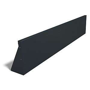 Gepoedercoat staal keerwand recht 200x20x40 cm zwart