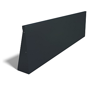 Gepoedercoat staal keerwand recht 200x20x60 cm zwart
