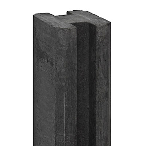 Sleufpaal tussenmodel met kabeldoorvoer tbv motiefplaten antraciet 11,5x11,5x280 cm