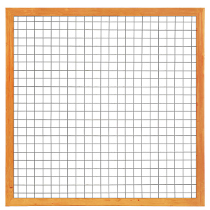 Gaaselement 180x180 cm met kader 4,5x7 cm geïmpregneerd Red Class hout