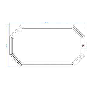 Luxe houten zwembad Playa Porto Marie 727x396x138 cm