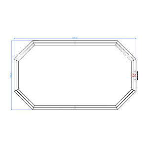 Luxe houten zwembad Cas Abou 814x460x138 cm