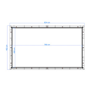 Luxe houten zwembad Playa Forti 834x492x138 cm
