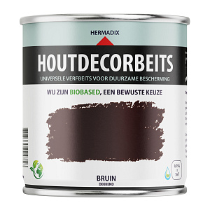 Houtdecorbeits Dekkend  Bruin - 750 ml