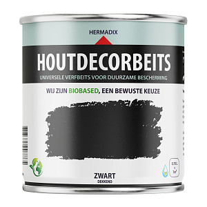 Houtdecorbeits Dekkend Zwart - 750 ml