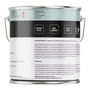 Houtdecorbeits Dekkend Antraciet - 2500 ml