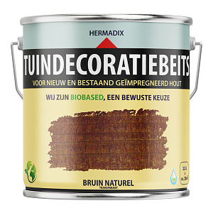 Tuindecoratiebeits Bruin Naturel Transparant - 2500 ml